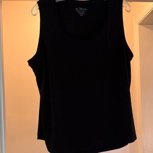 Chico's Black Scoop Neck Sleeveless Tank